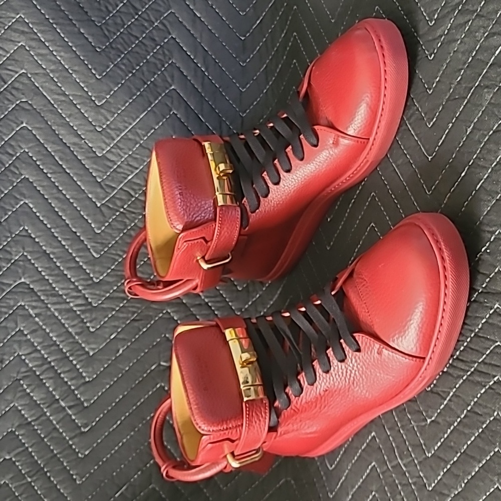 Buscemi Red High-Top Sneakers.